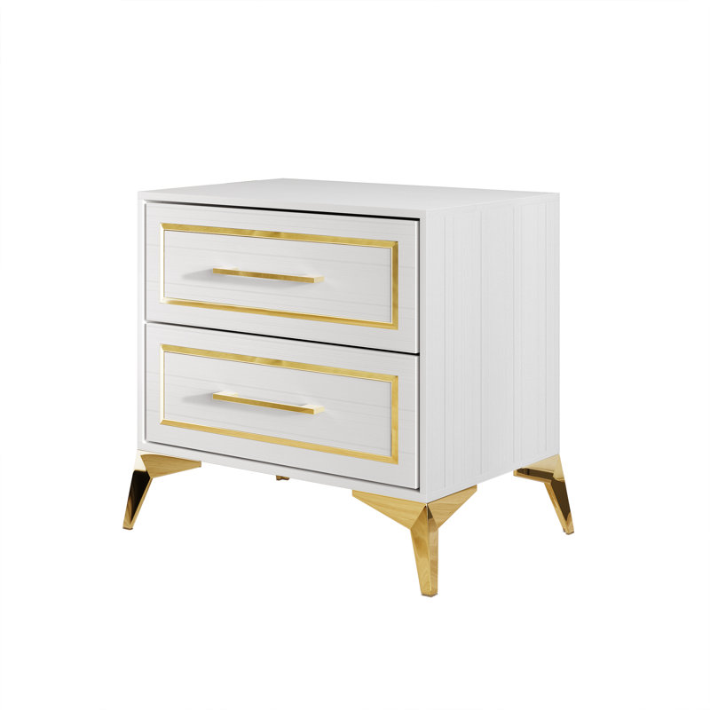 Baccus 21.65'' W Nightstand, White