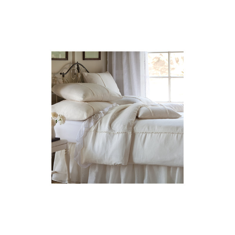 Hampton White Linen Duvet Cover, Queen Duvet Cover, White