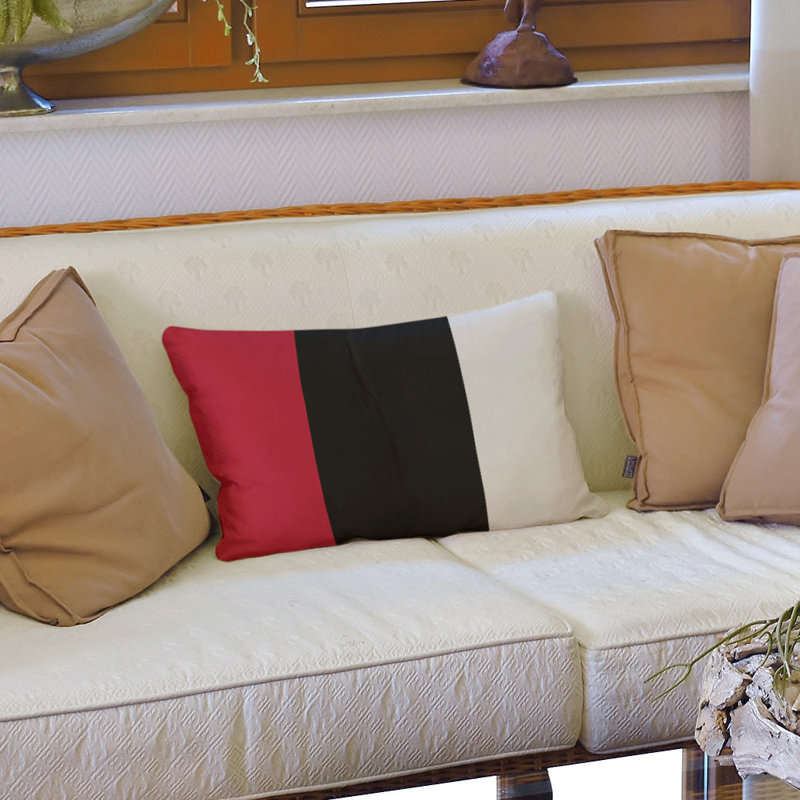 Housse de coussin lombaire Atlanta, Atlanta, Bordeaux / Noir