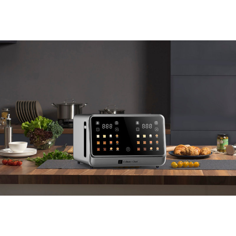 Culinary Chef, Touchscreen 4 Slice Toaster, Stainless Steel