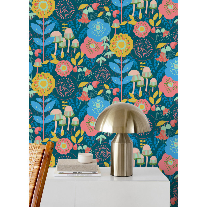 Papier peint adhésif Dream Garden, Bleu
