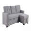 Upholstered Pull Out Sectional Sofa With Chaise-404542357
