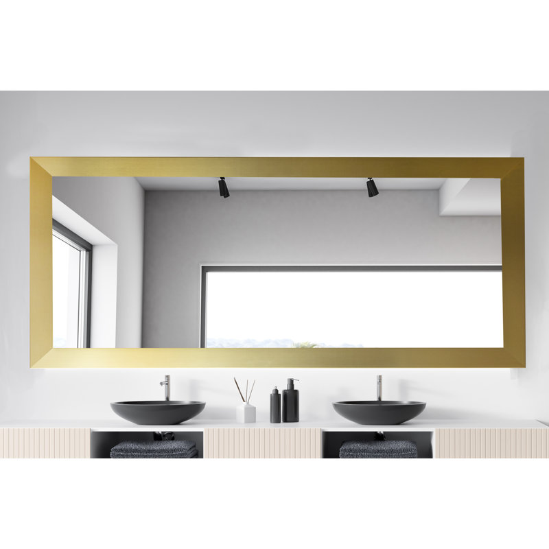 Miroir de salle de bain, 33 po x 80 po, Or