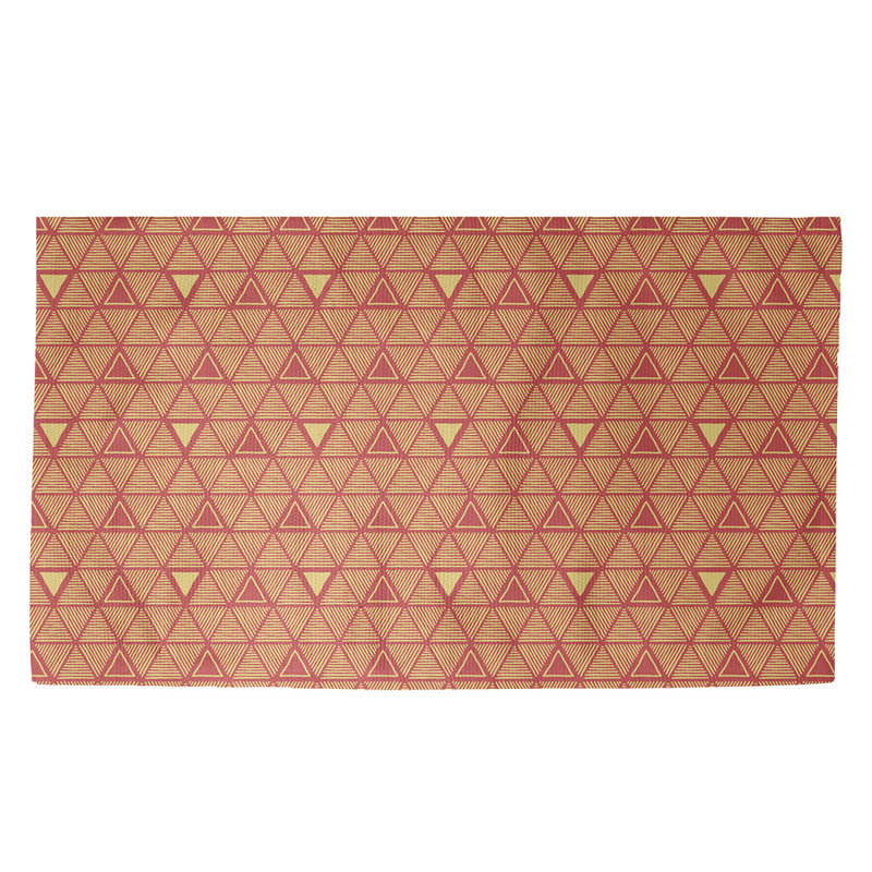 Tapis à motifs de triangles oranges, Rectangle 5 pi x 7 pi