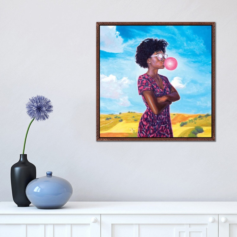 Spanish Road Trip by Alexander Grahovsky - Painting on Canvas, 45.72 cm H x 45.72 cm W, Classic Brown Wood Framed Canvas