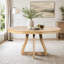 Table de salle à manger ronde extensible pour 4-6, pieds de table intermédiaires de 16 po-129674667