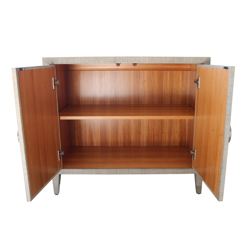 Charleston Solid Wood Accent Cabinet, French Gray