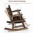 Walnut Rocking Chair With Log Design For Two - Strong And Ergonomic Patio Garden Walnut Adults Inspired Construction, Comfortable Seat, Relaxing Experience