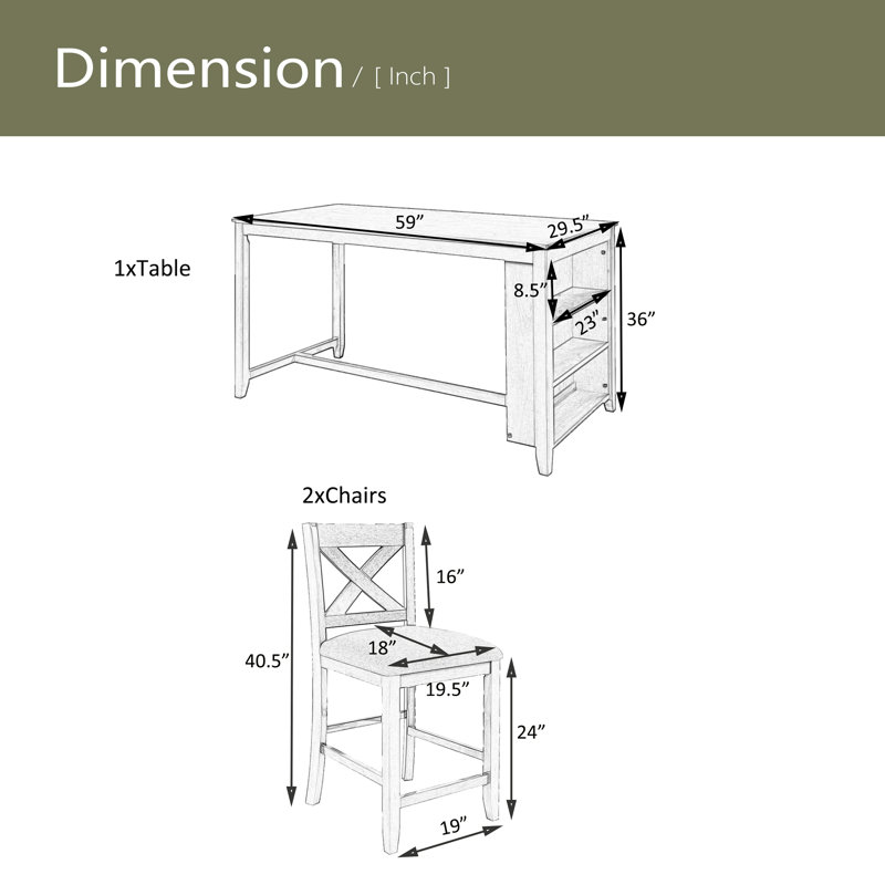 Ensemble de 5 tables de bar en bois à hauteur de comptoir avec 4 chaises, Gris / Noir, Gris, Gris