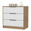Commode moderne à 3 tiroirs avec une construction durable et un grand espace de rangement, parfaite pour organiser et rehausser la décoration intérieure.