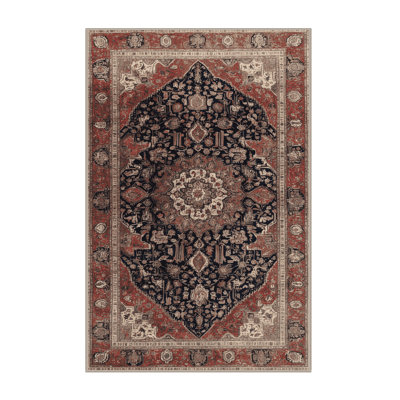 Machine Washable Persian Brown Area Rug