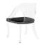 Chaise d'appoint en velours transparent Delfina / noir