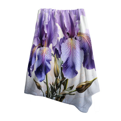 Jeté iris mauve réaliste