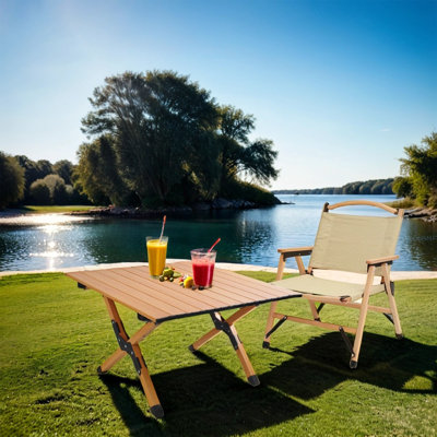 Nobuyoshi Square Yes Outdoor Picnic Table , 23.62 " W 23.62 " D