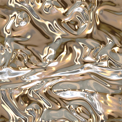 Gold Wavy Background by Letoosen - Wrapped Canvas Print