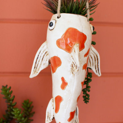 Alisya Handmade Keyhole Composting Ceramic Wall Planter