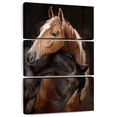 Wood Style Horse Cuddle