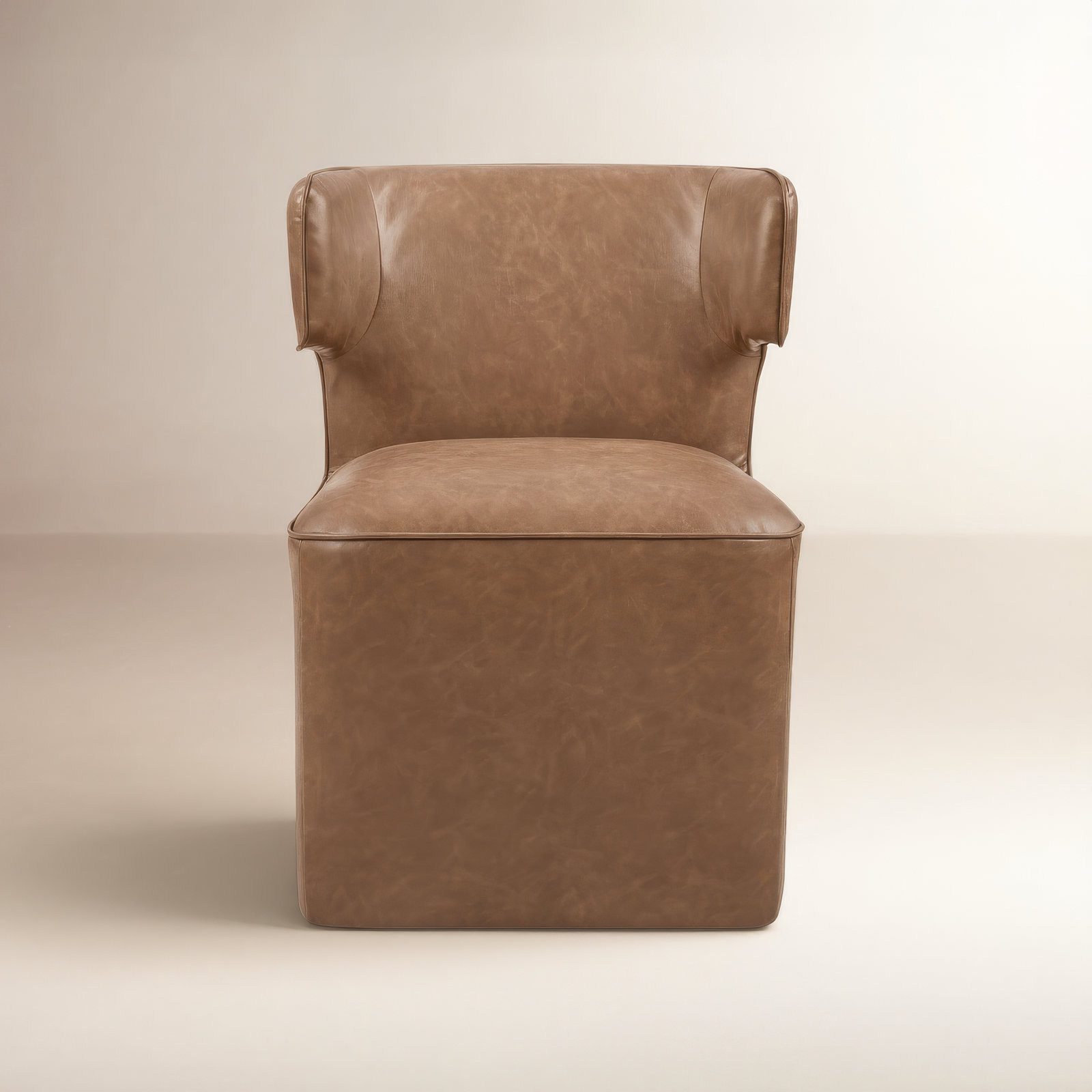 Sardinia Upholstered Dining Chair, Copley Brown Performance Vegan Leather
