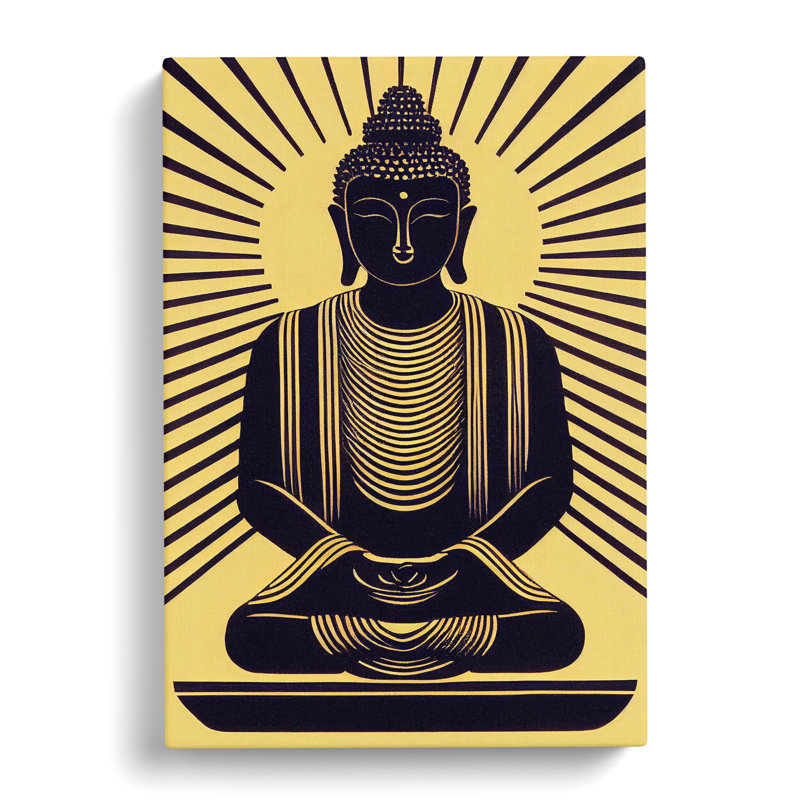 Magnetic Buddha - Wrapped Canvas, 50cm H x 35cm W x 3cm D