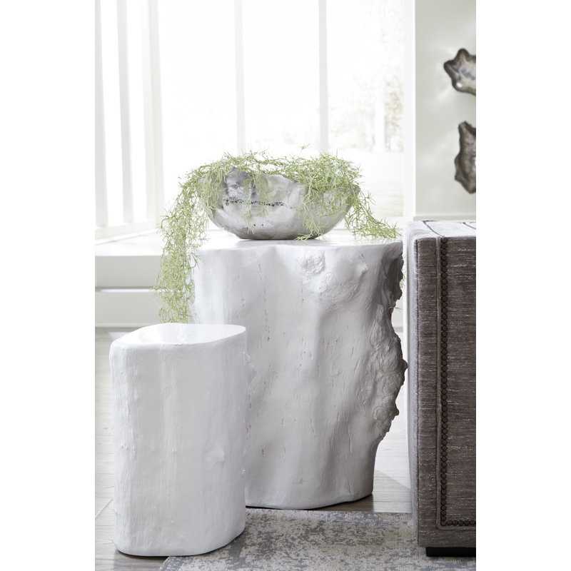 Log Stool, Gel Coat White, SM