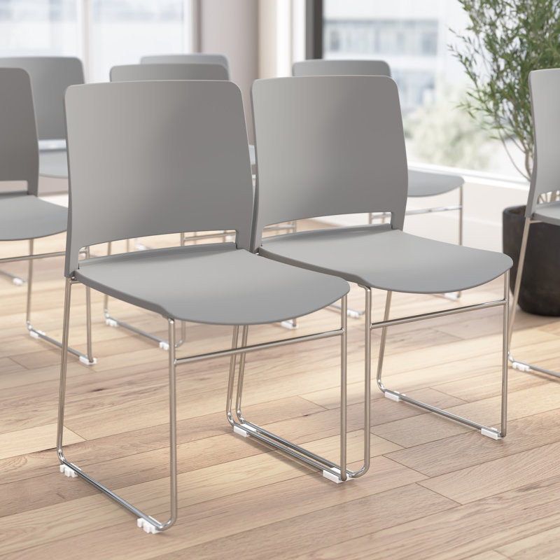 Ensemble de 2 chaises empilables Bush Business Furniture Envision, Gris