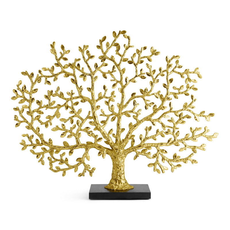 Tree of Life Decorative Fireplace Screen, Gold