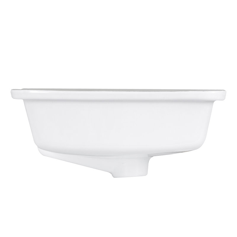 Nantucket Sinks Great Point 15.5'' Glazed Vitreous China Rectangular Bathroom Sink with Overflow
