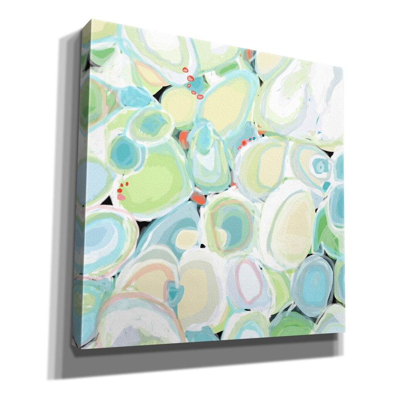 «Mint Cocktail» par Jan Weiss, art mural sur toile, H 12 po x l 12 po x P 0,75 po