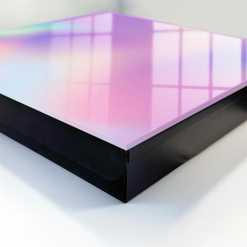 Wall mounted key box, Opens to the right, 30x30x5, White, The pastel gradient creates a harmony of colors, 