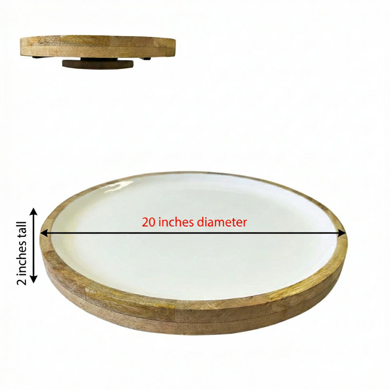 Plateau tournant Millwood Pines, H 2 po x l 19,75 po x P 19,75 po