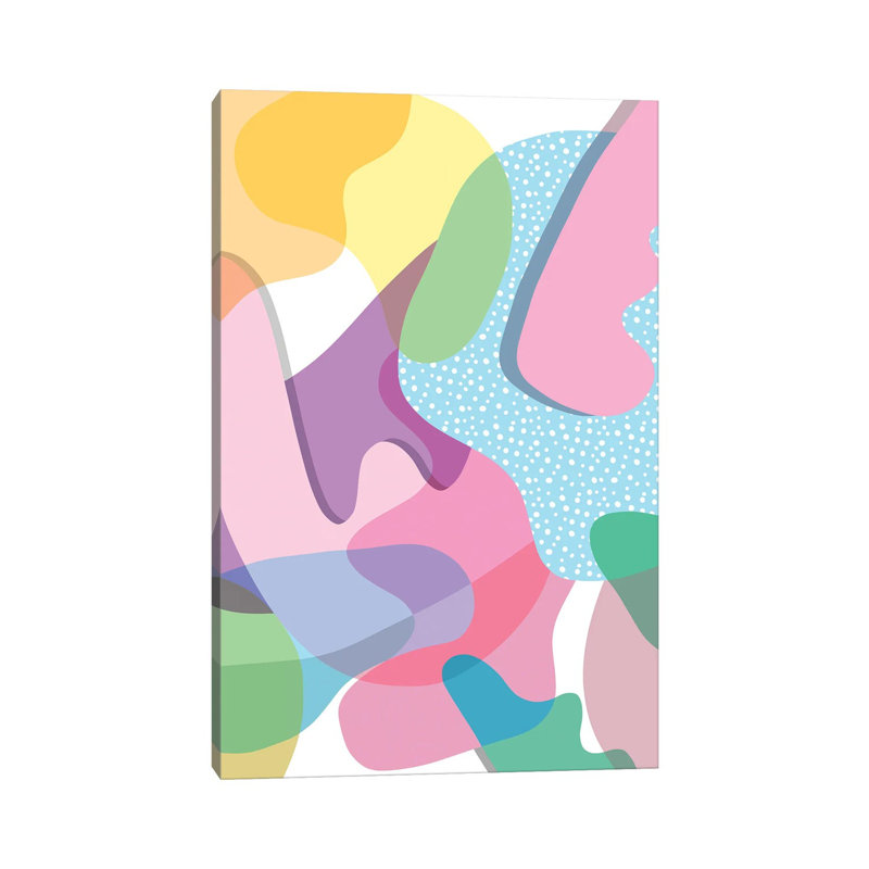Colourful Organic Happy Shapes - Wrapped Canvas Graphic Art - Wrapped Canvas Print, 101.6 cm H x 66.04 cm W