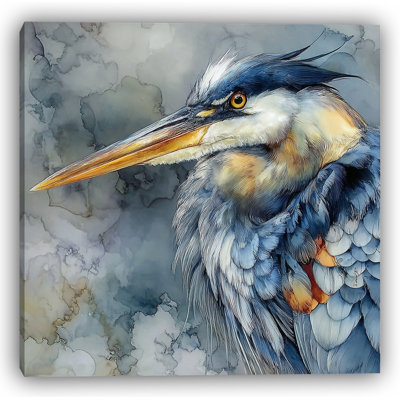 «Warm Light Heron», art mural sur toile tendue