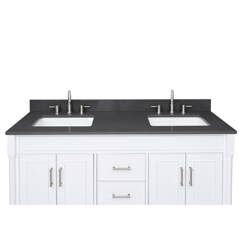 61'' W Double Vanity Top, Ural Gray