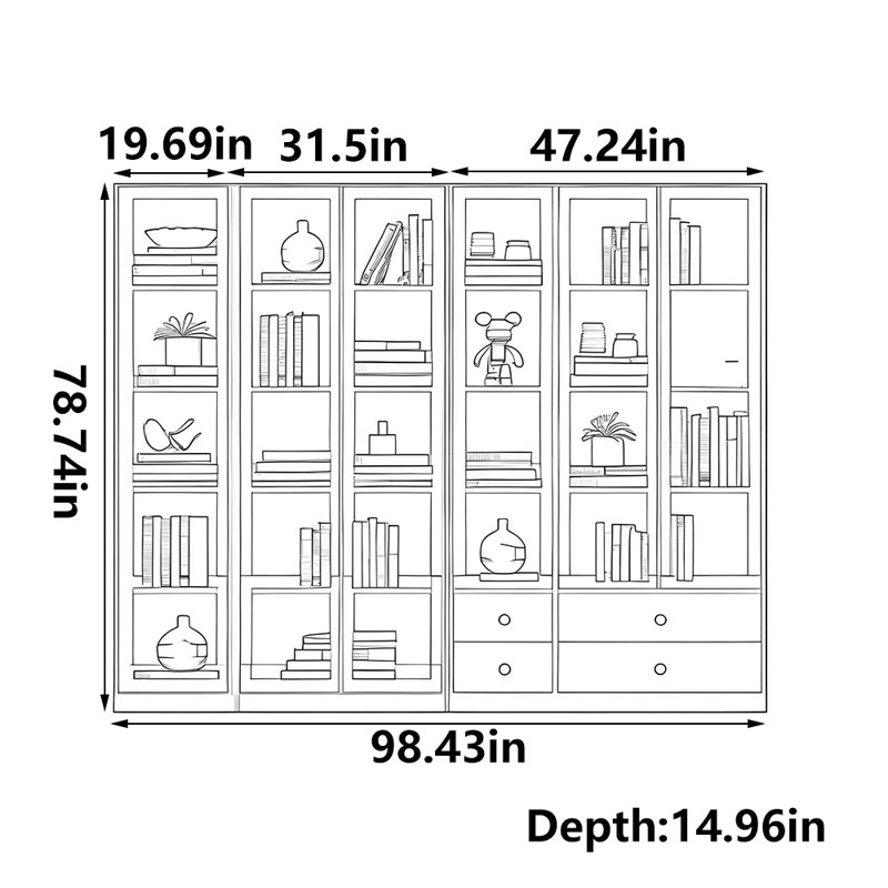 Madalene, (14 tablettes) H 78,74 po x l 98,43 po x P 14,96 p