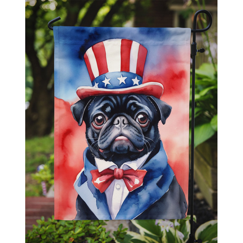 Drapeau patriotique du jardin américain, Pug noir