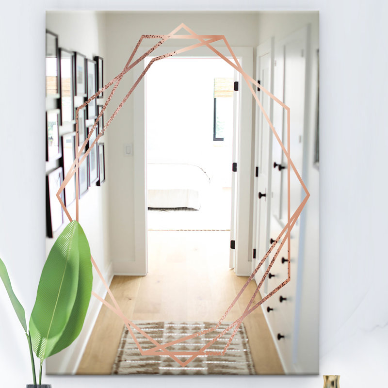 Copper Minimal 8 - Miroir Glam - Accent ou miroir de coiffeuse, H 39,4 po x l 29,5 po