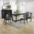 Rectangular MDF Dining Table Mid Century Modern