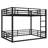 Metal Queen over Queen Bunk Bed for Teens and Adults,Space-Saving/Noise Reduced/No Box Spring Needed,Black