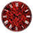 Winter Red Rose - Floral Round Metal Clock-73143091