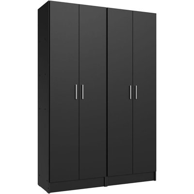Closet Pantry Storage Cabinet With 4 Doo...