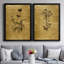 Croquis d'or Botanique I - Ensemble de 2 peintures sur toiles-1982830800-1923579987-1923579984