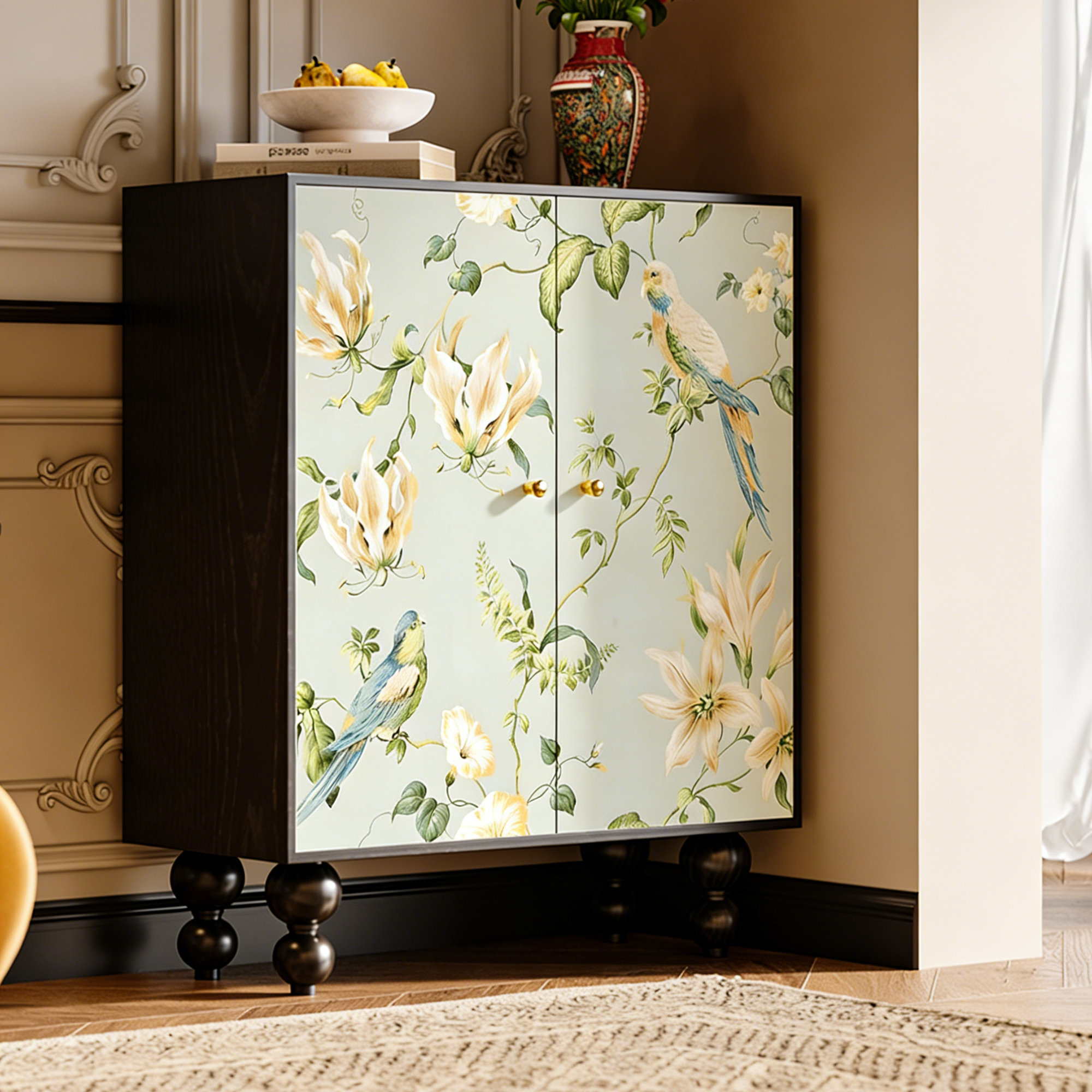 Latitude Run® Solid Wood Entryway Storage Cabinet | Wayfair