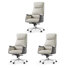 3 Pack Executive Leather Conference,Guest Reception Office Chairs