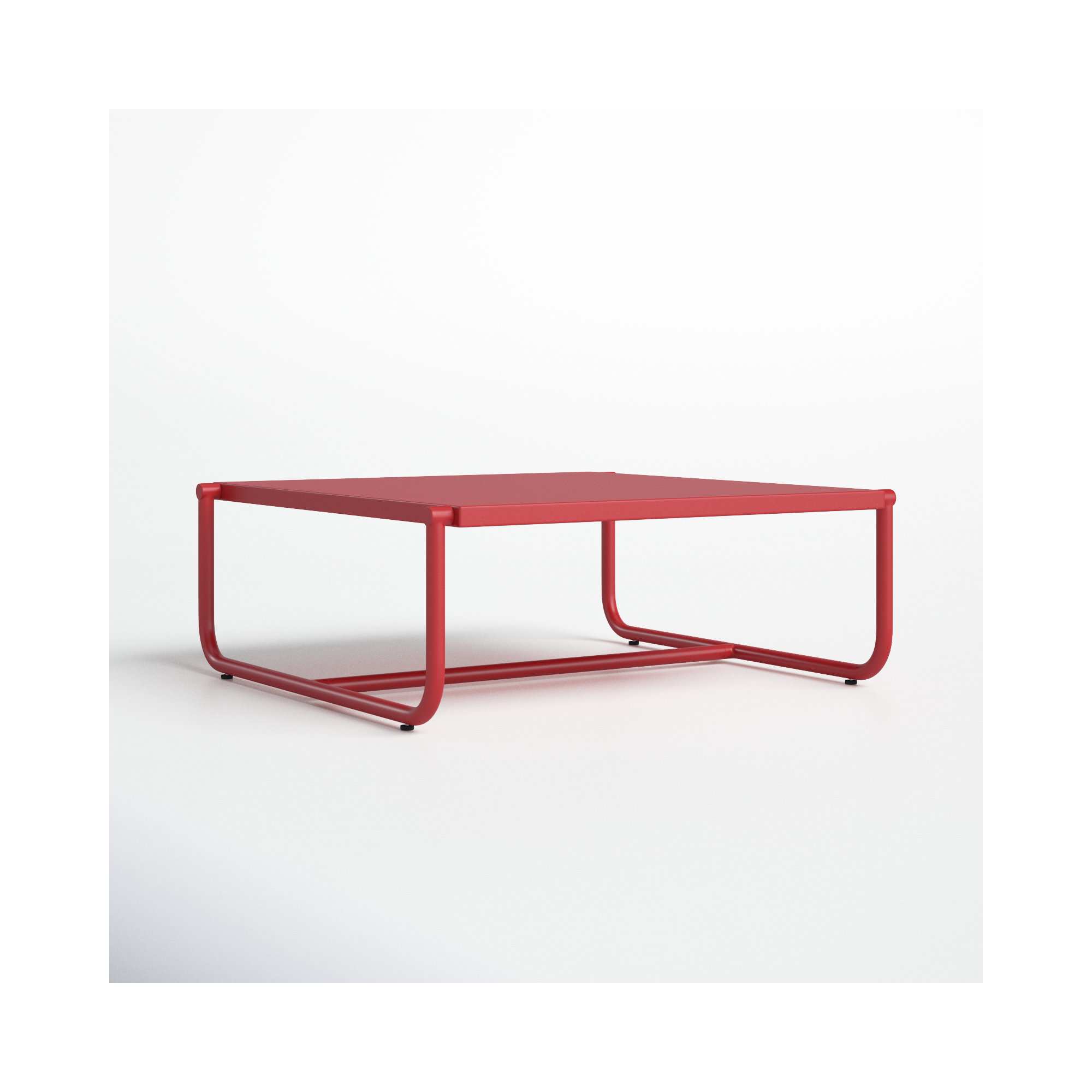 Sean 35'' Aluminum Outdoor Coffee Table, Red