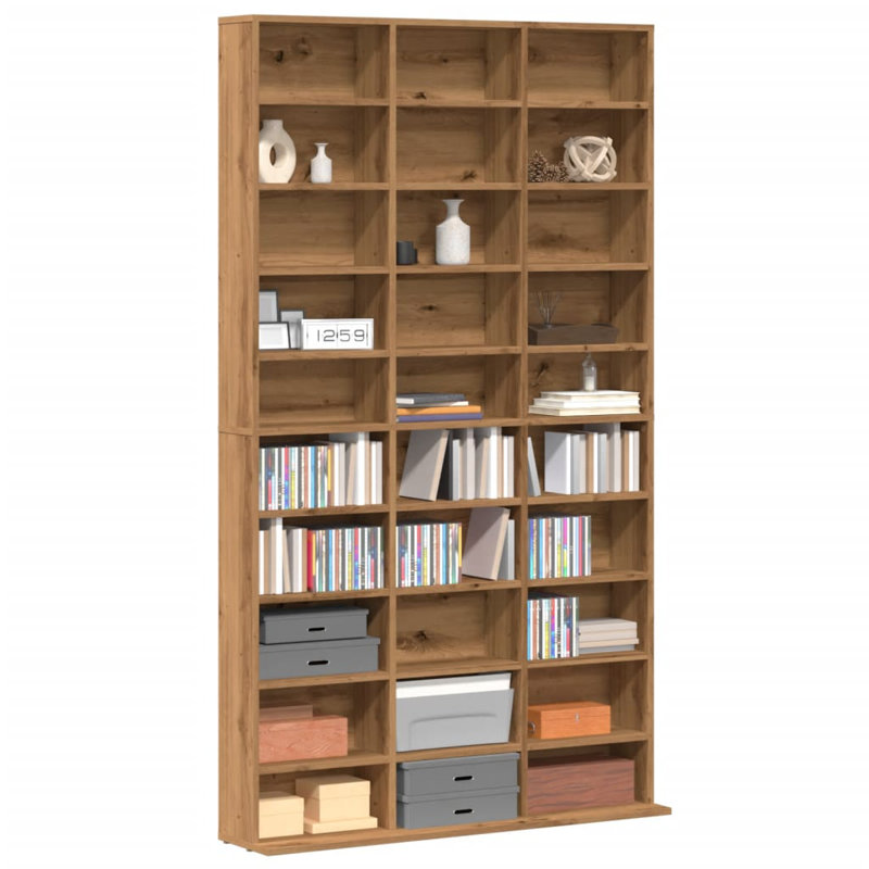 Armoire à CD vidaXL, H 35,24 po x l 40,16 po x P 9,06 po, Chêne artisanal