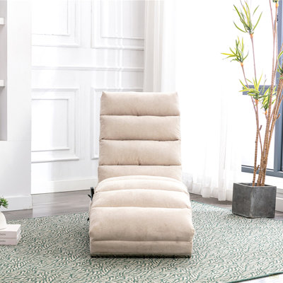 Chaise longue de massage en lin d'intérieur avec télécommande, longue chaise de massage électrique ergonomique avec 5 modes pour le bureau, le salon, la chambre à coucher