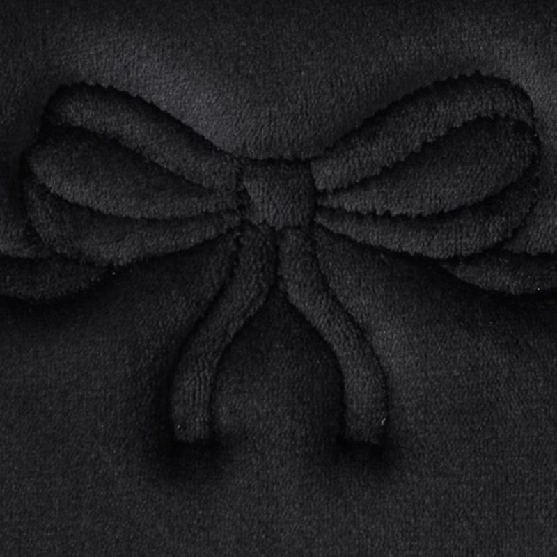Juicy Couture Ribbon Border Memory Foam Bath Mat Set, Ribbon Border Black