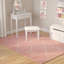 Tapis rosé à longs poils Secily-633534534