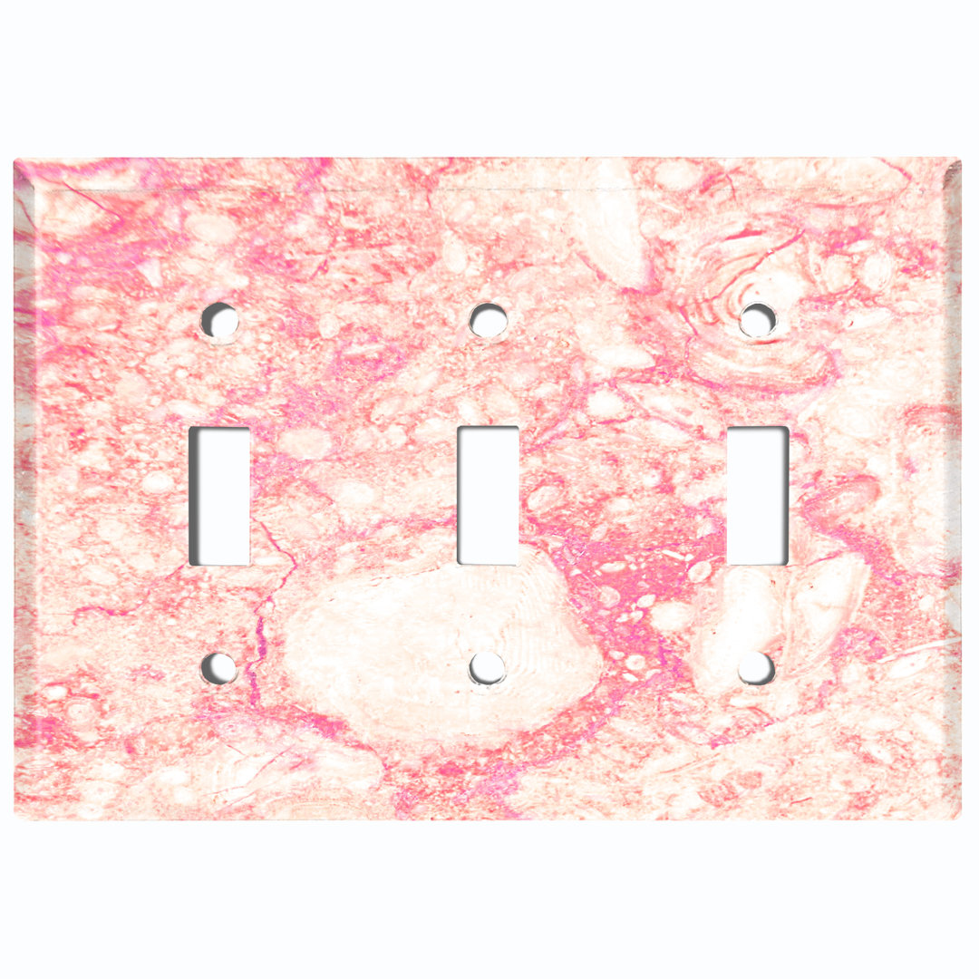 Patterned 3 - Gang Toggle Light Switch Standard Wall Plate WorldAcc 