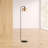 Calianne 57'' Blackened Bronze Arched Floor Lamp-1627071212